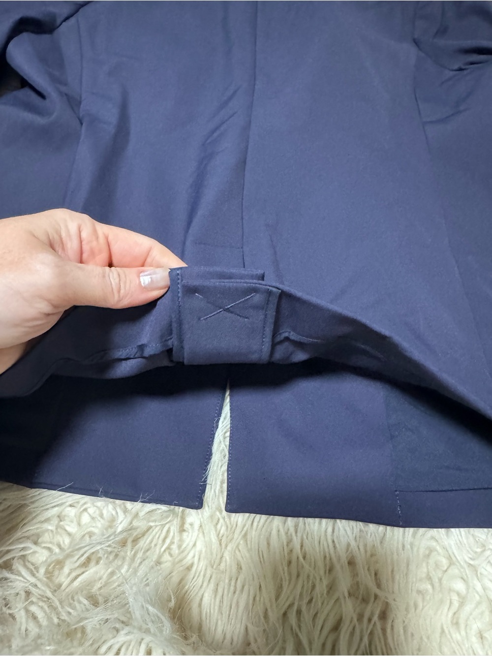 Quince Scuba Single Breasted Convertible Blazer Size XL Deep Navy NWT - Picture 13 of 15